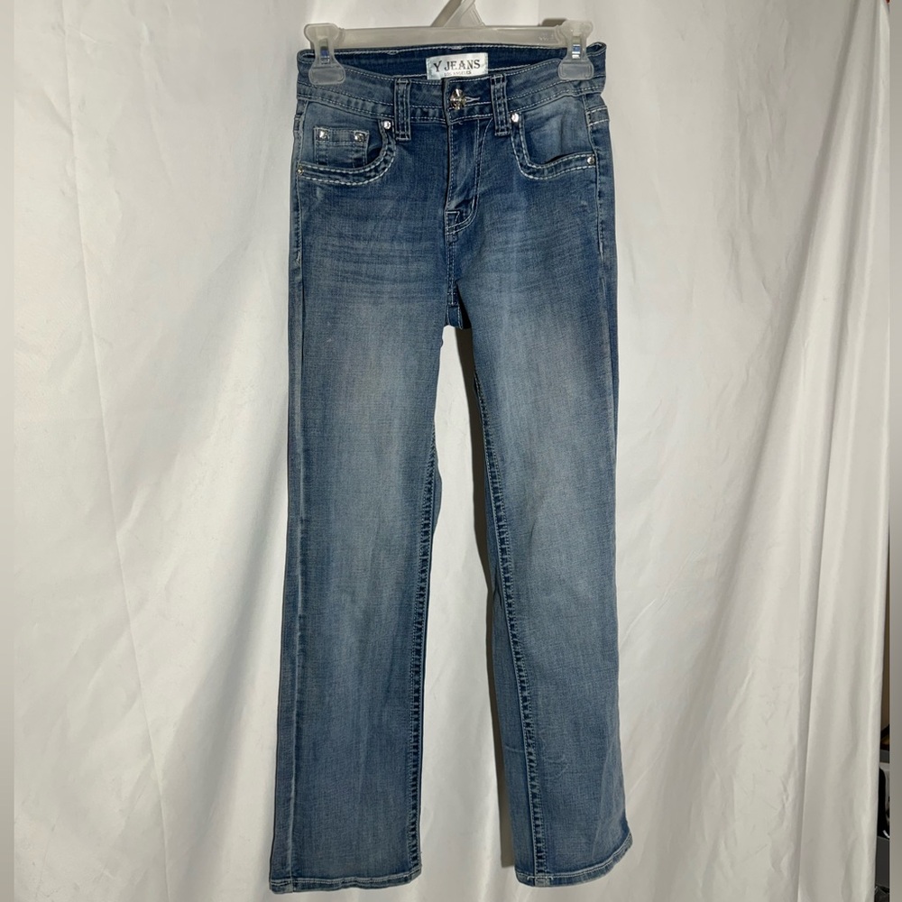 Y Jeans Los Angeles Jeans Rhinestone Bootcut Womens 1-2